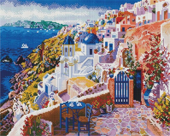 Mozaika diamentowa - Santoryn Resorts 40x50 cm