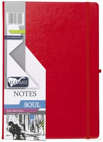 Notes A4 Soul kratka czerwony