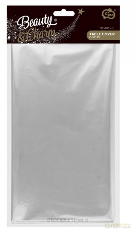 Obrus foliowy, metaliczny srebrny 137x183 cm
