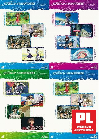Studio Ghibli: Księżniczka Mononoke / Spirited Away w Krainie Bogów / Mój Sąsiad Totoro / Makowe wzgórze / Sekretny Świat Arrietty i inne  4xBOX [16DVD]
