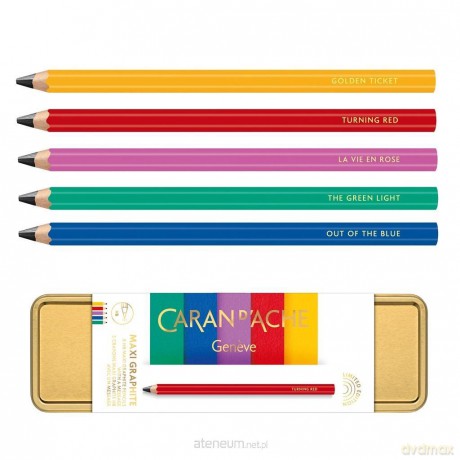 Ołówki Maxi Graphite Colour Treasure HB 5 szt