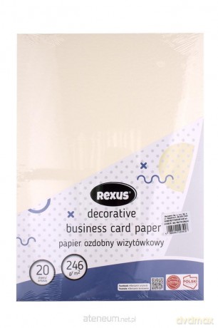 Papier wizytówkowy A4/20K kremowy Duży Młotek