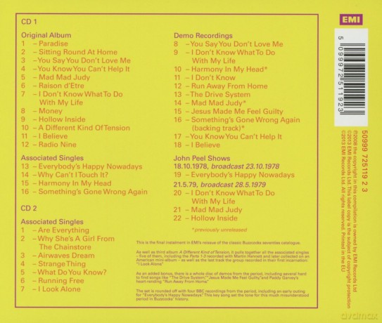 Buzzcocks: A Different Kind Of Tension [2CD]