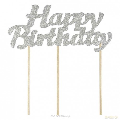 Piker Happy Birthday srebrny