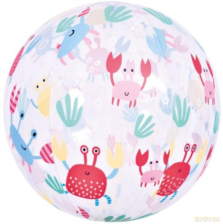 Piłka plażowa dmuchana ocean 40 cm kraby [SPORT]
