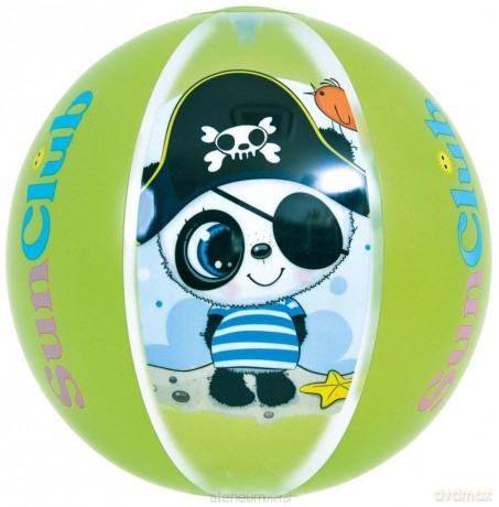 Piłka plażowa dmuchana panda 40 cm zielony [SPORT]
