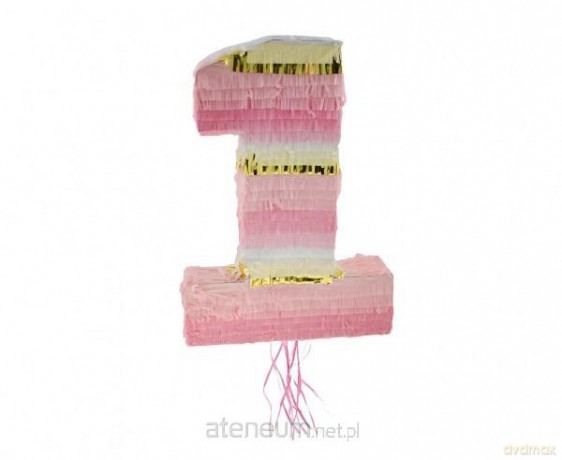 Piniata Jedynka różowa 50x35x7.5 cm