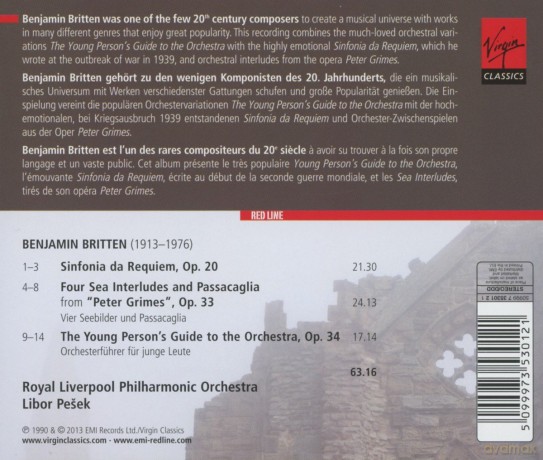 Libor Pesek: Red Line - Sinfonia Da Requiem, Young Persons's Guide [CD]