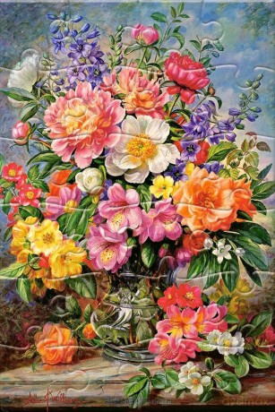 Puzzlowa kartka pocztowa June Flowers in Radiance