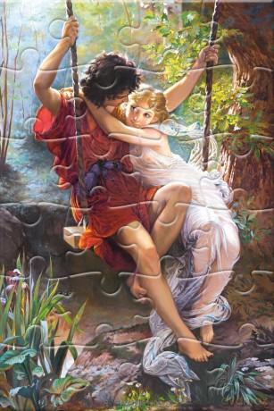 Puzzlowa kartka pocztowa Springtime
