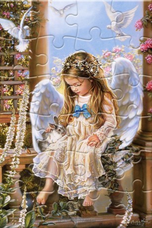 Puzzlowa kartka pocztowa Tender Love