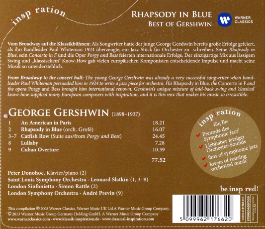 Rhapsody In Blue: Best Of Gershwin [CD]