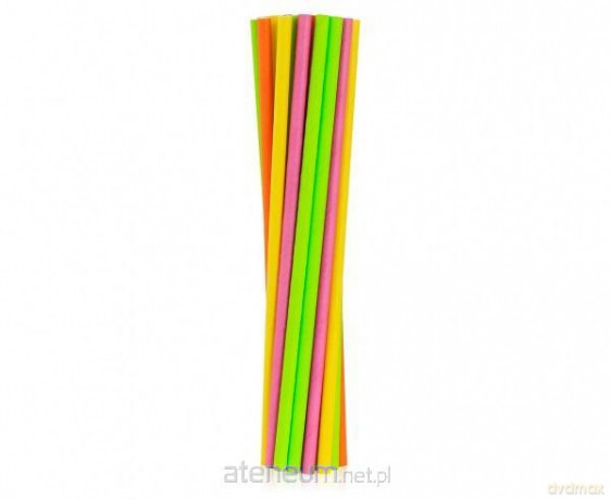 Rurki papierowe fluor mix 6x197mm 250 szt