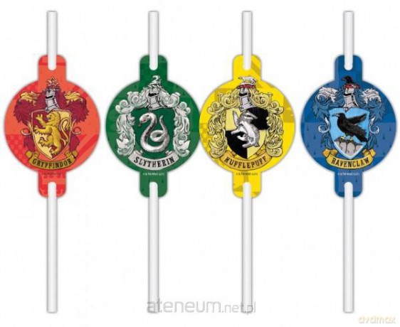 Rurki papierowe z medalionem Harry Potter 4 szt.