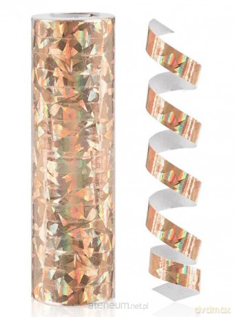 Serpentyny holograficzne różowo-złote 24 szt