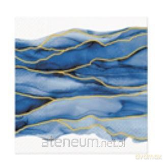 Serwetki Akwarelowe fale 33x33 cm 20 szt