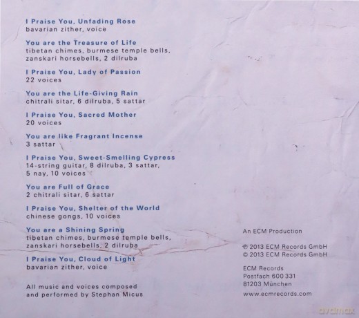 Stephan Micus: Panagia [CD]