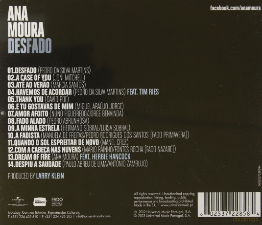Ana Moura: Desfado [CD]