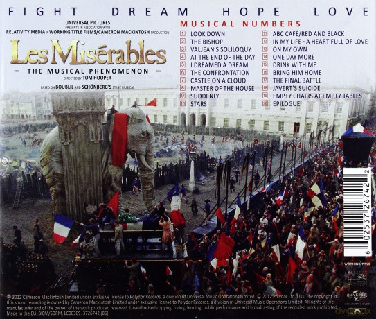 Les Miserables soundtrack (Nędznicy) [CD]