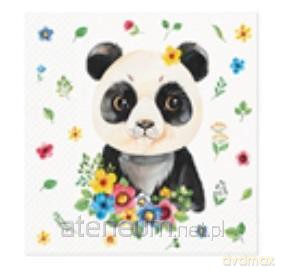 Serwetki kwiatowa panda 33x33 cm 20 szt
