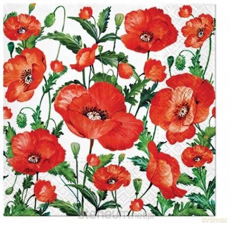 Serwetki Mak 33x33 cm 20 szt