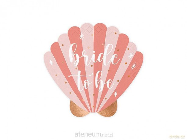 Serwetki Muszelka Bride to be 13.5x13 cm 20 szt