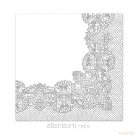 Serwetki Royal Lace srebrne 33x33 cm 20 szt