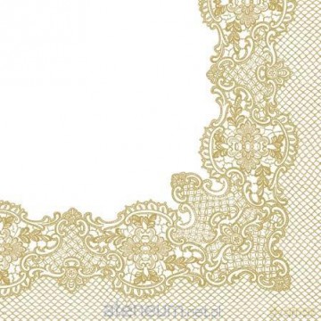 Serwetki Royal Lace złote 33x33 cm 20 szt