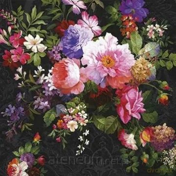 Serwetki Róże na aksamicie 33x33 cm 20 szt