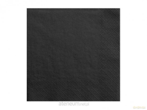 Serwetki trójwarstwowe czarne 33x33 cm 20 szt