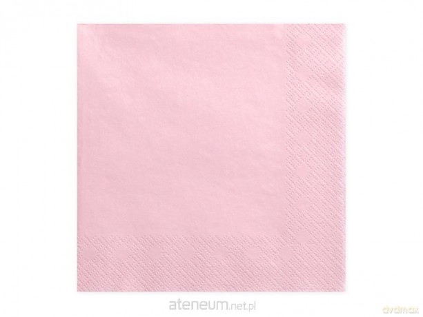 Serwetki trójwarstwowe rózowe 33x33 cm 20 szt