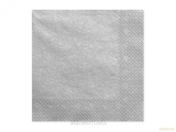 Serwetki trójwarstwowe srebrne 33x33 cm 20 szt