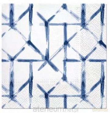 Serwetki Watercolor Grid niebieskie 33x33 cm 20 szt