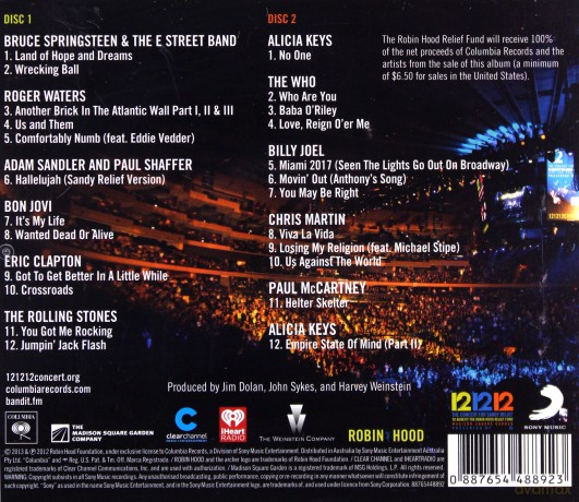 12-12-12 The Concert For Sandy Relief [2CD]