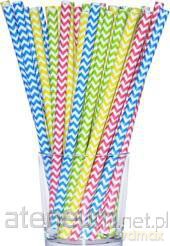 Słomki papierowe shake 8mm żółte 10 szt