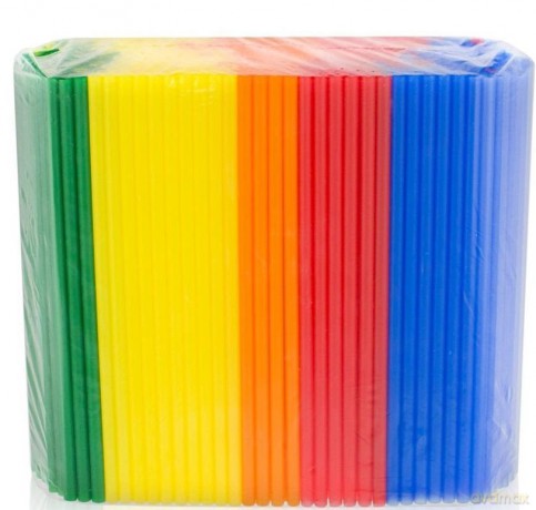 Słomki proste MIX 8x240mm 500 szt