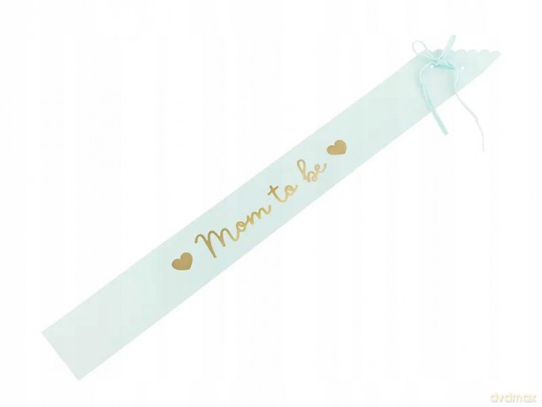 Szarfa Mom to be jasny tiffany blue 75 cm
