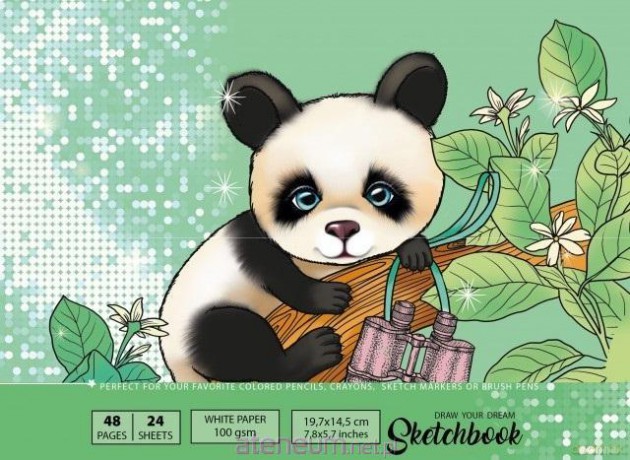 Szkicownik 197x145/48K 100g Panda