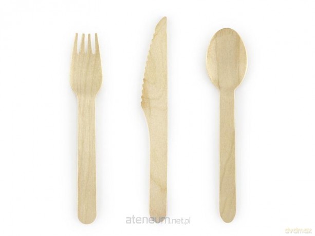 Sztućce drewniane Woodland 16 cm 18 szt