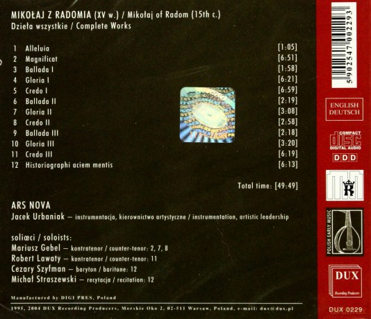 Mikołaj z Radomia: Dzieła Wszystkie [CD]