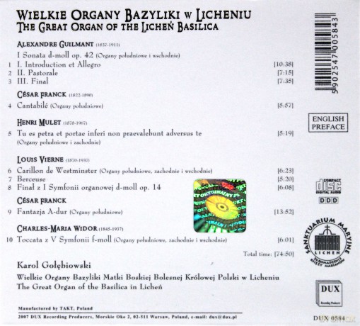 Wielkie Organy Bazyliki w Licheniu [CD]