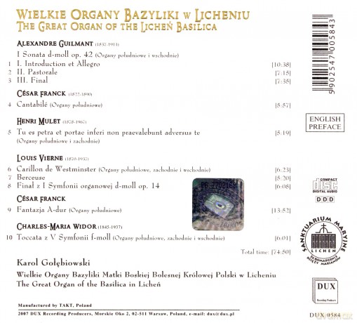 Wielkie Organy Bazyliki w Licheniu [CD]