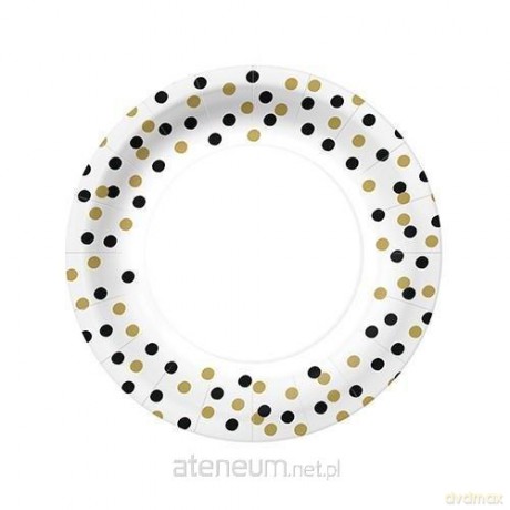 Talerze papierowe okrągłe eko Confetti 18 cm 10 szt