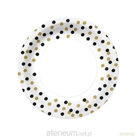 Talerze papierowe okrągłe eko Confetti 23 cm 10 szt