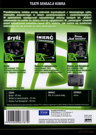 Teatr Sensacji TVP Kobra 3: Brydż / Śmierć w samochodzie / Znowu „Łut szczęścia” [BOX] [3DVD]