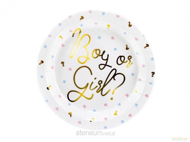 Talerzyki boy or girl 23 cm 6 szt
