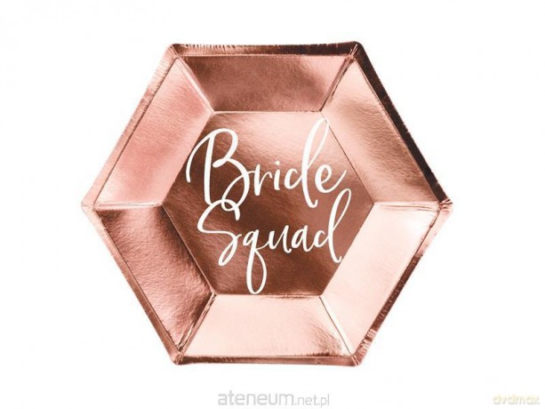 Talerzyki Bride Squad różowe złoto 23 cm 6 szt