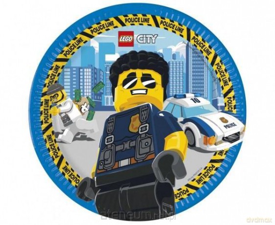 Talerzyki papierowe Lego City 23 cm 8 szt