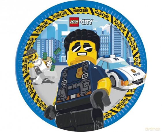 Talerzyki papierowe Lego City 23 cm 8 szt