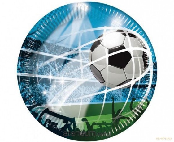 Talerzyki papierowe Soccer Fans 20 cm 8 szt